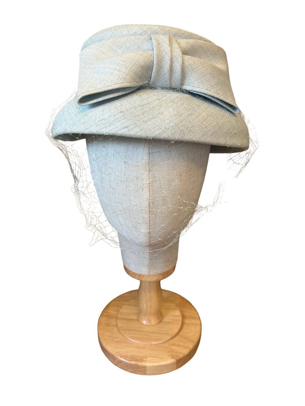 Vintage 1950s Bow & Veil Cocktail Hat